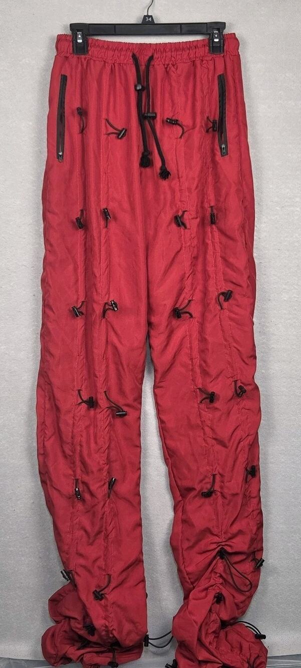 MNML Bungee Cord Pants Red Size Large